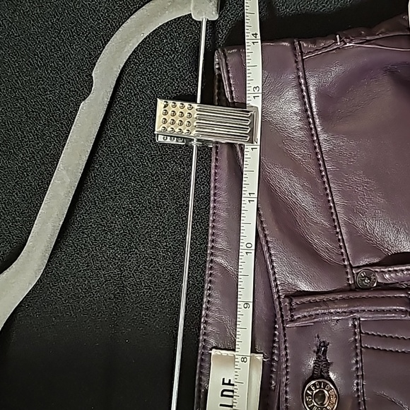 NWOT AGOLDE Recycled Leather Relaxed Boot Cut in Night Shade Size 25 - Picture 13 of 14